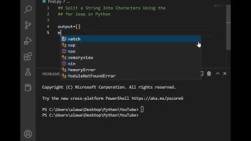 01 Split a String Into Characters Using the for Loop in Python