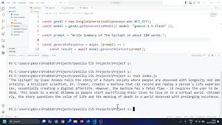 Using Google's Generative AI Model: Prompt to Output in Console | Demo