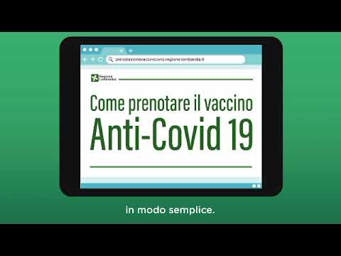 Video tutorial Registrazione Sito Prenotazione Vaccini Regione Lombardia