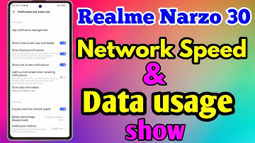 How To Show Network Speed On Status Bar Realme Narzo 30 | Realme Narzo 30 Network Speed