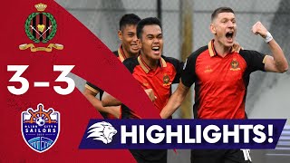 Voronkov's hat-trick earns DPMM a point! | 2023 SPL: Brunei DPMM vs Lion City Sailors