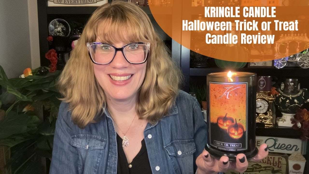 KRINGLE CANDLE Halloween Trick or Treat Candle Review YouTube