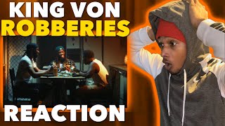 Wait..What?🤔| King Von - Robberies (Official Video)(Reaction) | RIP VON