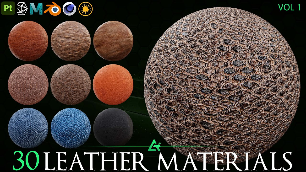 Leather Base Material + Pbr Leather Textures 