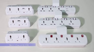 Universal Power Strip and T Type Multi Plug Adapter
