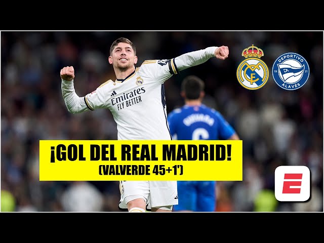 GOL DEL REAL MADRID. Valverde y un RIFLAZO IMPARABLE. Madrid GOLEA 3-0 al Alavés | La Liga