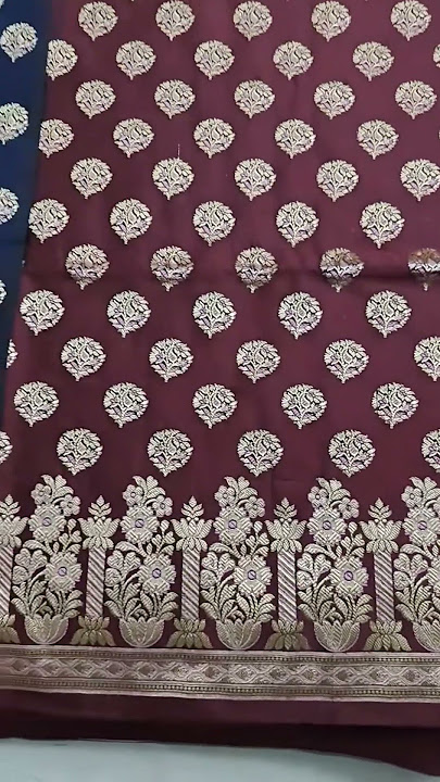Maroon Alfi Katan Silk Banarasi suit with Zari work #katansilk #banarasisuit