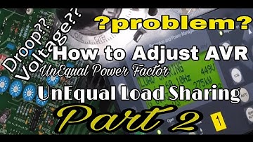 Part 2: Paano mag adjust ng AVR  generator | Hyundai 6GA2 491-1A》Droop, Voltage, KW, Power Factor