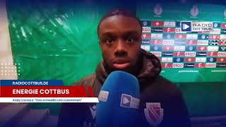 DFB-Pokal - Anderson Lucoqui nach dem 1:4 des FC Energie Cottbus gegen RB Leipzig