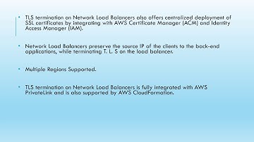 AWS  Network Load Balancer Now Supports TLS Termination