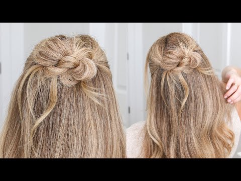 Easiest Half Up Knot Hairstyle (1-Minute Tutorial)