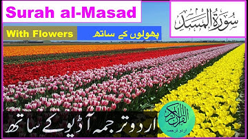 Surah al Masad with Urdu Translation Audio | سورة‌ المسد اردو ترجمہ | with Beautiful Flowers [HD]