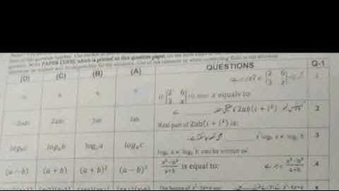 9th class Math sargodha Board Mcqs (Group 2 ) 2023