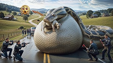 Courageous Rescue Team Battles a Giant Python to Save an Innocent Cow 🐍🔥