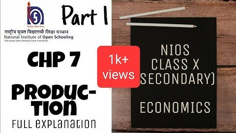 NIOS CLASS X | SECONDARY(Class 10) | CHP-7 | Part 1 | ECONOMICS(214) | FULL EXPLANATION