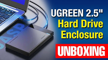 UGREEN 2.5 inch Hard Drive Enclosure USB C 3.1 Gen 2 to SATA III 6Gbps - Silent Unboxing