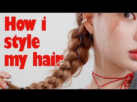 고데기없이 하기 쉬운 4가지 헤어 스타일링💇🏼‍♀️ 까치머리•로우번•포인트 땋기