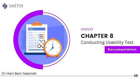 Documentation || chapter 8 – Conducting Usability Test