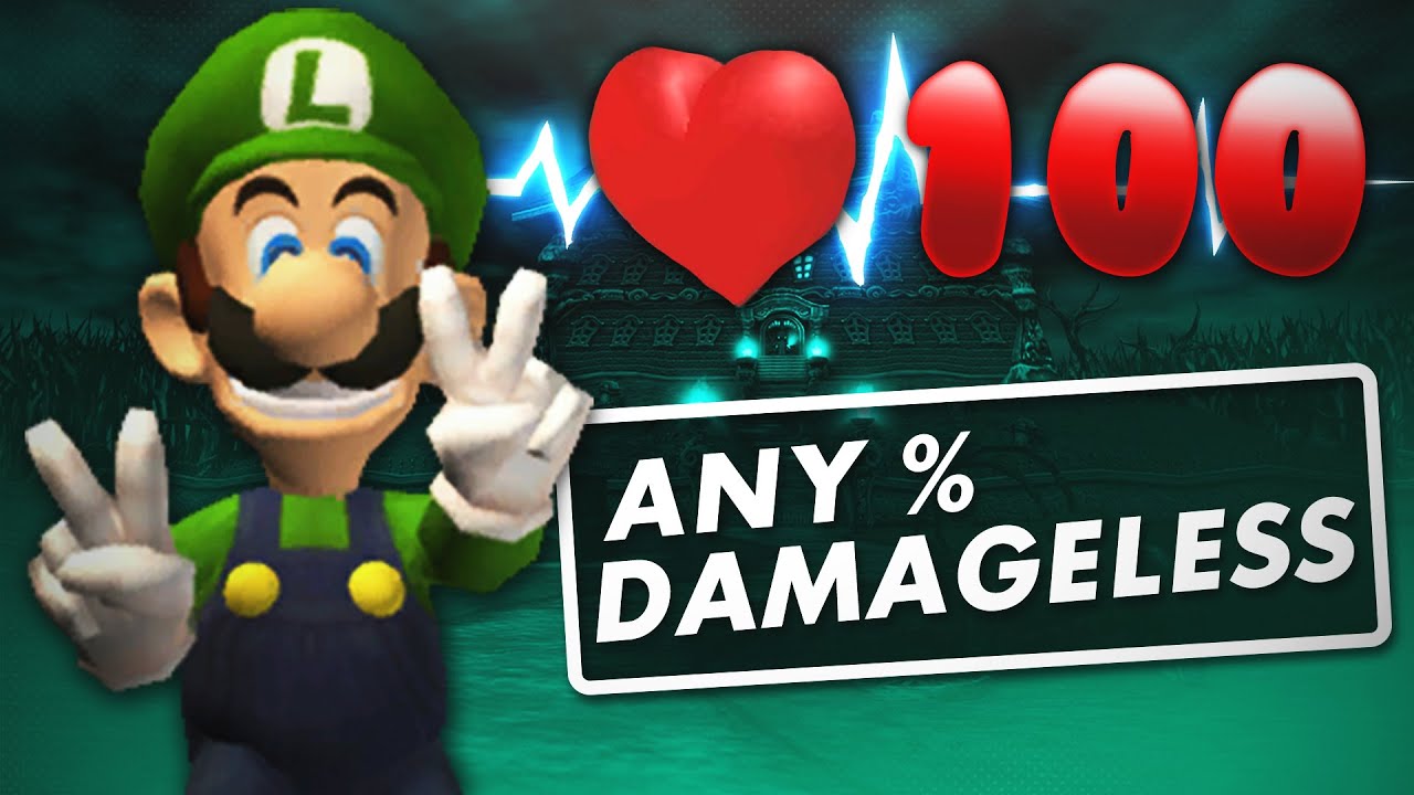 Luigi's Mansion DAMAGELESS Speedrun