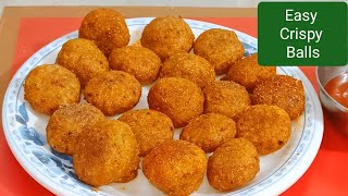 Crispy Potato Balls Recipe | Potato Bites | Teatime Snacks.Very easy recipe.