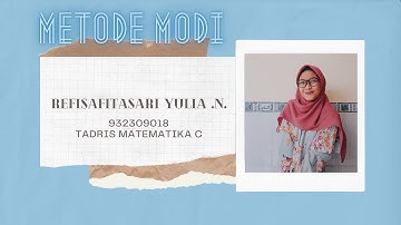 METODE MODI (MODIFIED DISTRIBUTION) || PROGRAM LINIER