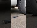Testing a Knife Under Car Tyre! 🚗🔪 Shocking Result #shorts #challenge #shortsvidio