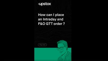 How to Place GTT Order in Upstox in Intraday & F&O | What is  GTT Order | GTT Order in Upstox