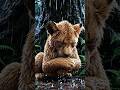 Mother Lioness Saves Her Cub in a Terrible Storm! 🦁❤️ #shorts