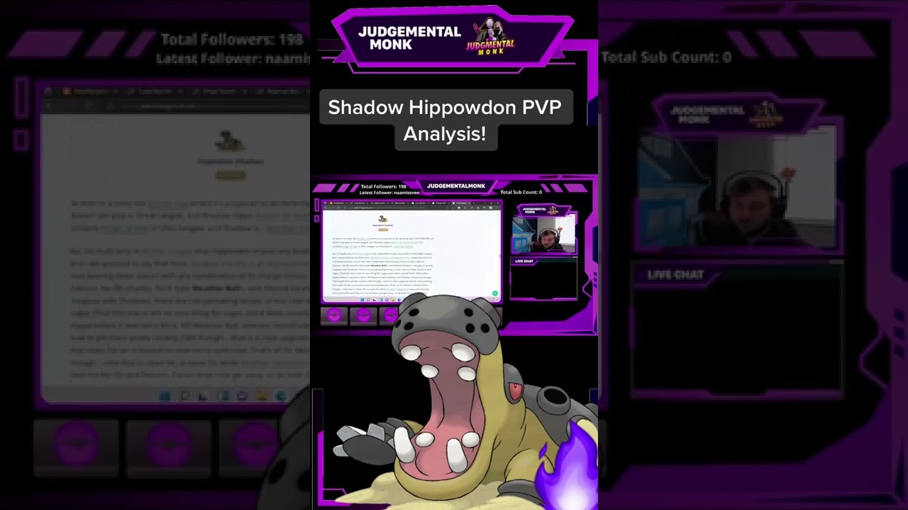 Shadow Hippowdon PVP Analysis!