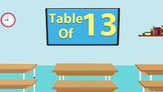 13 Times Table For Beginners | 13x Table | Learn Thirteen Multiplication Tables - Maths