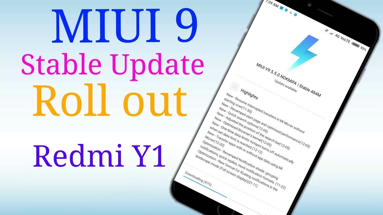 Redmi Y1- MIUI 9.5.5.0 Update Roll out