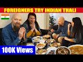 Foreigners try indian food  shahi paneer daal makhni  indian food reaction indianfood finland