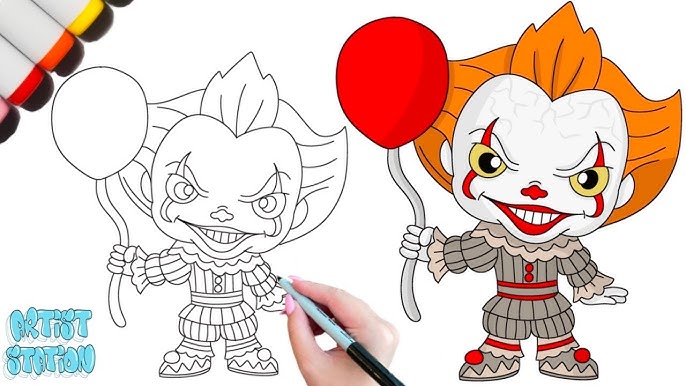 How to Draw PENNYWISE  Easy Step-by-Step Tutorial 