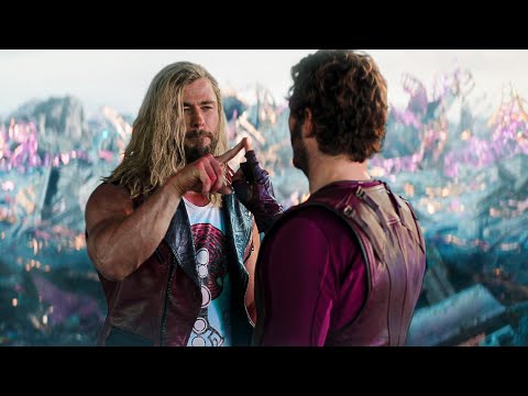 THOR 4 LOVE AND THUNDER "Thor and Star Lord Re United!" Scene (4K ULTRA HD) 2022
