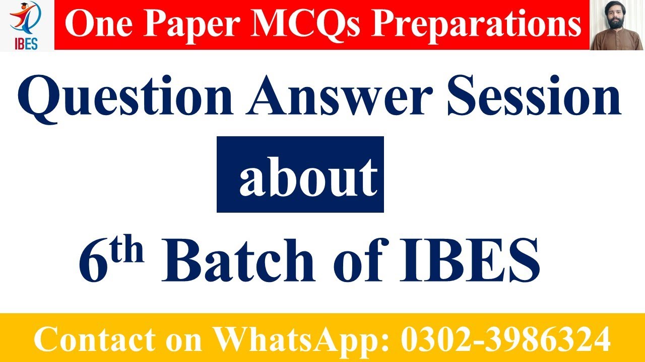 Question and Answer Session about 6th Batch - YouTube