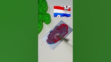 What color do mixed flags make? (Part 1) #paintmixing #colormixing #satisfying #asmrart