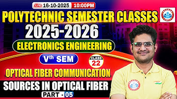 Polytechnic 5th Semester Electronics Engineering | Sources in Optical Fiber #5 | BTEUP 5th Semester
