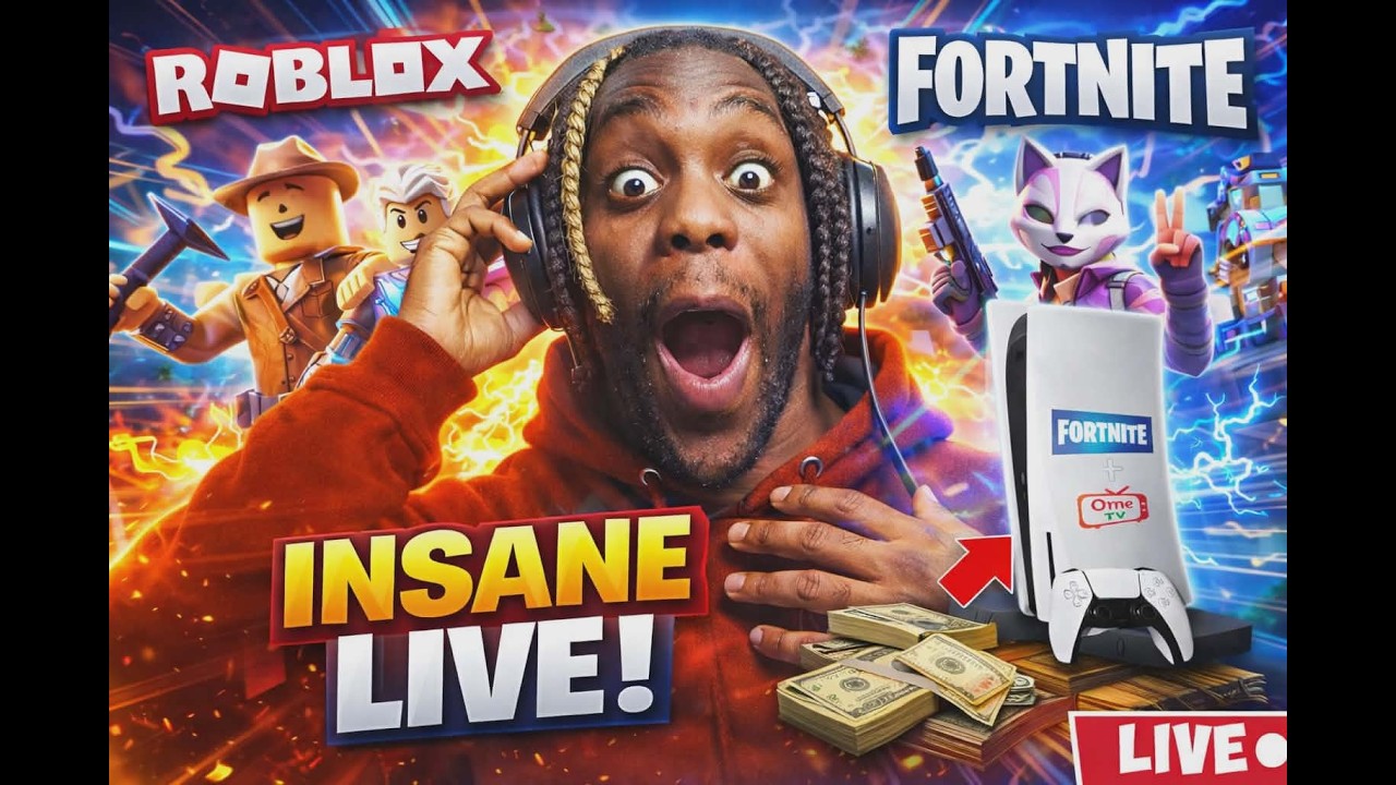 FORTNITE x ROBLOX LIVE 🔥 Customs, 1v1s & CRAZY Moments!
