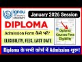 IGNOU Diploma Admission 2026 January Session_ IGNOU Diploma Courses Admission Form Fill Up 2026