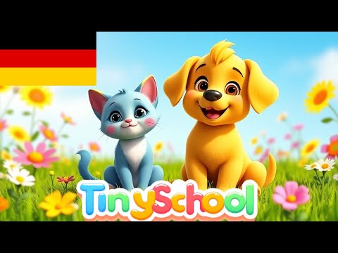 Bilderbuch für Kinder: Gelber Welpe und Himmelblaues Kätzchen – Das glänzende Abenteuer | tinyschool