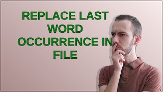Unix: Replace last word occurrence in file