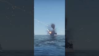 Battleship gun firing naval strike at sea target 🚢 #battleship #naval #gun #sea #combat #strike #war