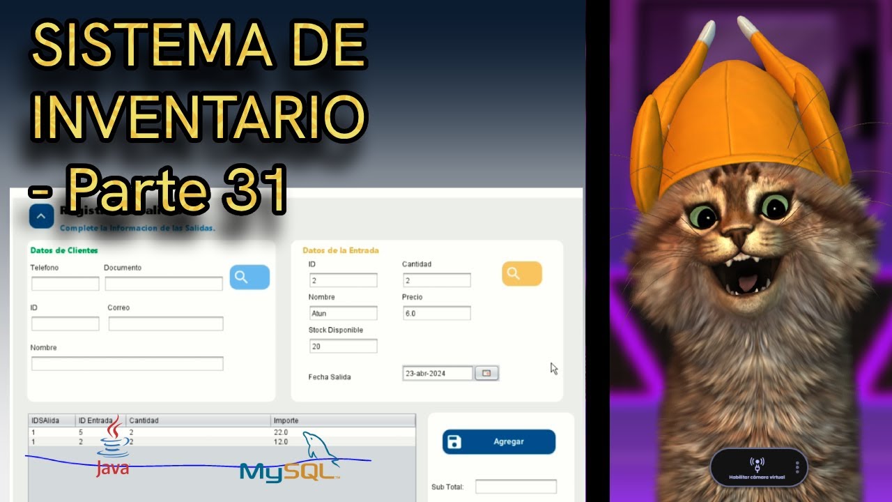 Sistema de inventario en Java y MySql Parte 31 - Registrar Salidas P3 ...