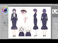 【ご依頼絵】LIVE2Dパーツ分け完