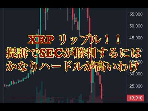 【XRPリップル】ＳＥCが提訴しても勝利するまでにかなりハードルが高い訳