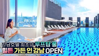 강남 최초의 루프탑 수영장 호텔 탄생 신상 '힐튼 가든 인 강남' 오픈데이 스위트룸 솔직리뷰!