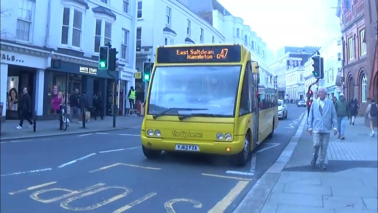 The Big Lemon Bus Route 47 Seen In Brighton North Street 19 02 2024 the-big-lemon-bus-route-47-seen-in-brighton-north-street-19-02-2024