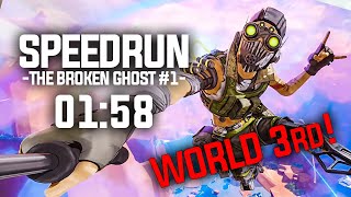 THE BROKEN GHOST SPEEDRUN #1 - Any% in 1:58 (1:41:59) | OCTANE WORLD 3rd!