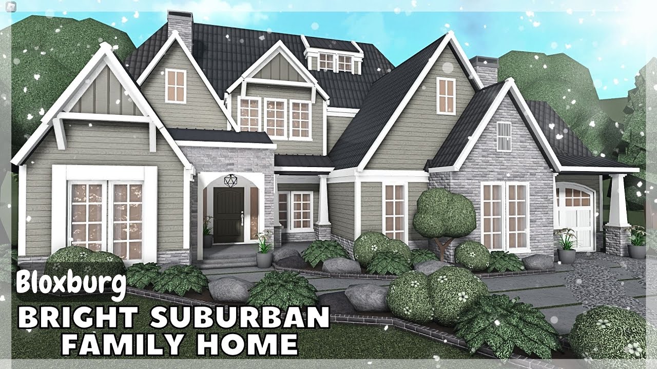 4 bedroom suburban home 🏡🤍 #luvtra #bloxburg #fyp #layout #roblox #b, bloxburg suburban house