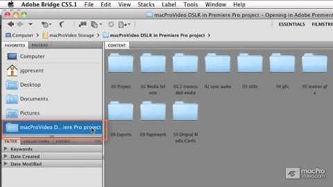 Premiere Pro 5: DSLR Workflows - 14 From Bridge to Premiere Pro